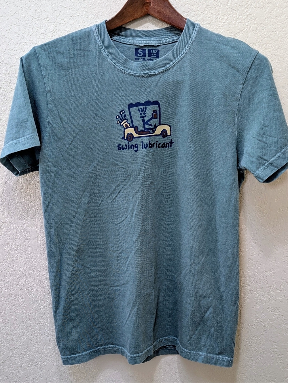 Roth Shirt Co 100% Ring Spun Cotton, 'swing Lubricant' Golf Graphic T-shirt